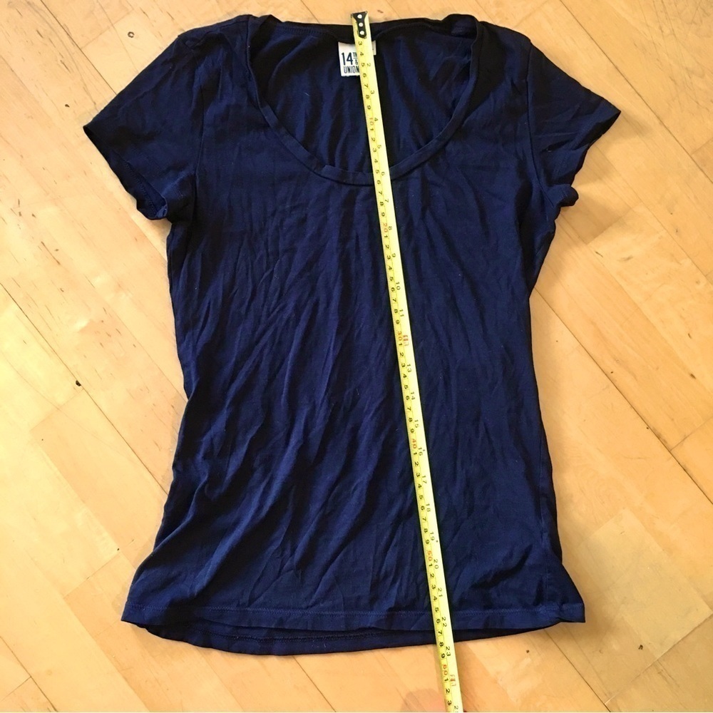14th & Union Scoopneck, Lightweight, Cap Sleeve Tee, Black, Size S - Picture 7 of 9